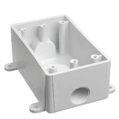 Carlon E381DWR SGL-GANG WP T-BX 16.5CU PVC WHT