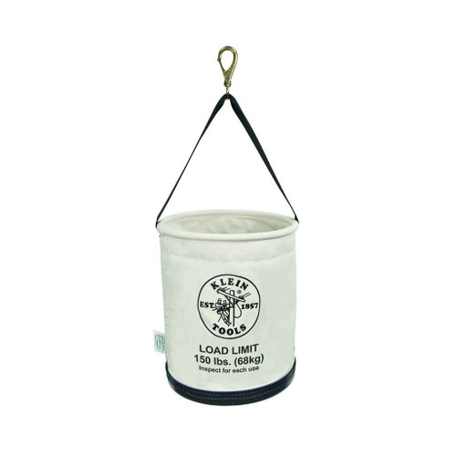 Klein Tools 5109SLR Canvas Bucket, All-Purpose with Drain Holes, 12-Inch