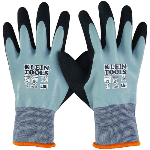 Klein Tools 60389 Thermal Dipped Gloves, Large Klein Tools 60389 Thermal Dipped Gloves, Large