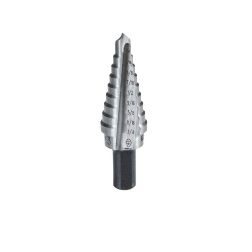 Klein Tools 59003 Step Drill Bit #3 Single-Fluted