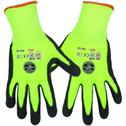 Klein Tools 60186 Work Gloves, Cut Level 4, Touchscreen, Large, 2-Pair