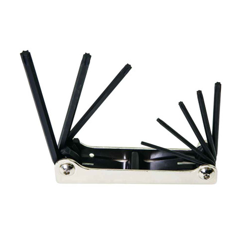 Klein Tools 70586 Folding TORX® Key Set, 8-Key, SAE Sizes