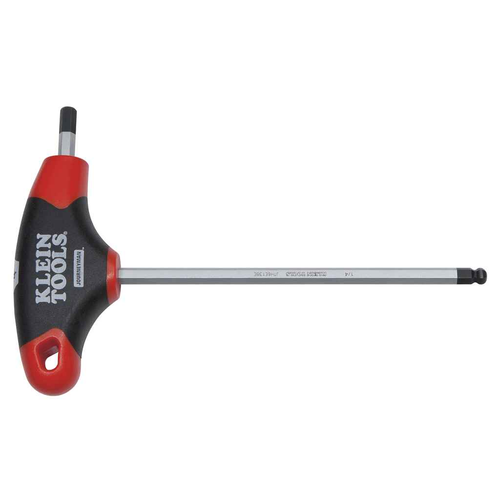 Klein Tools JTH6E06BE 3/32-Inch Ball-End Hex Key, Journeyman™ T-Handle, 6-Inch