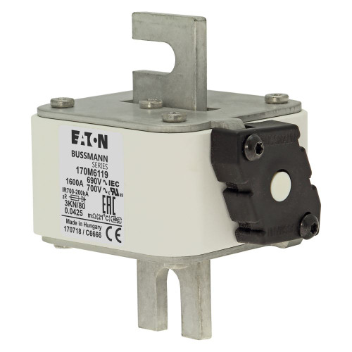 Bussmann 170M6119 Eaton Series High-Speed Square Body Fuse, 1600A, Class aR