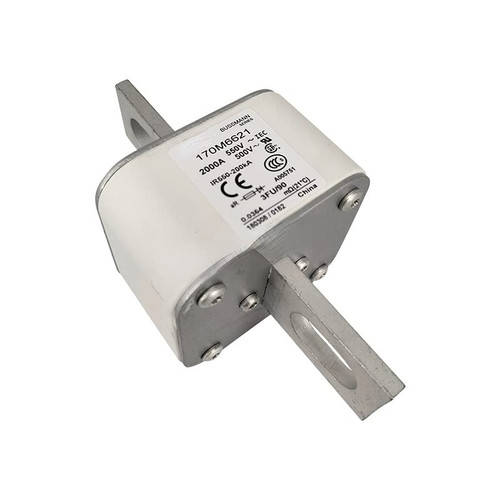 Bussmann 170M6621 Eaton series high speed square body fuse, 1300V (UL), 1250V (IEC), 2000A, 200 kAIC, None, Fuse, Blade end X blade end, Class aR