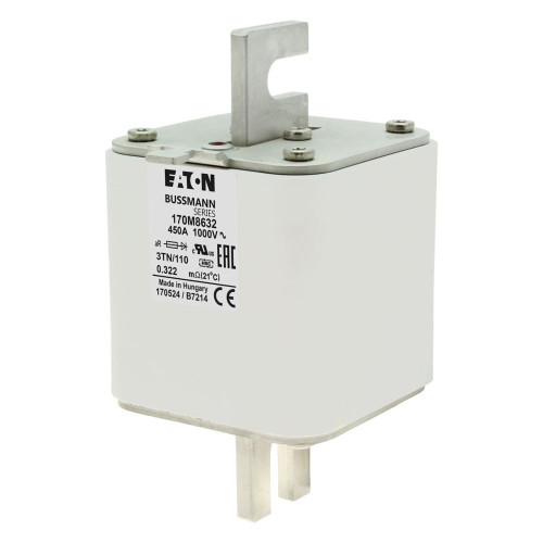 Bussmann 170M8632 Class aR Semiconductor Fuse, 450A, 1000V AC