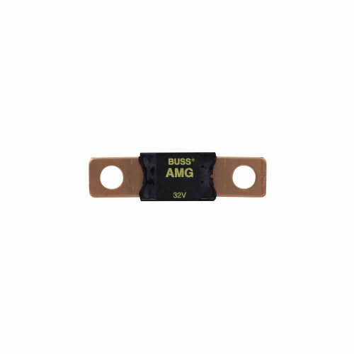 Bussmann AMG-175 Stud-Mount Fuse, High current, 175A, 32 Vdc, 1000A interrupt rating, 100 hr minimum at 100%, 4 hr minimum at 110%, 90 s minimum at 150%, 3600 s maximum at 150%, 5 s minimum at 200%, 100 s minimum at 200%, 0.3 s minimum response time,