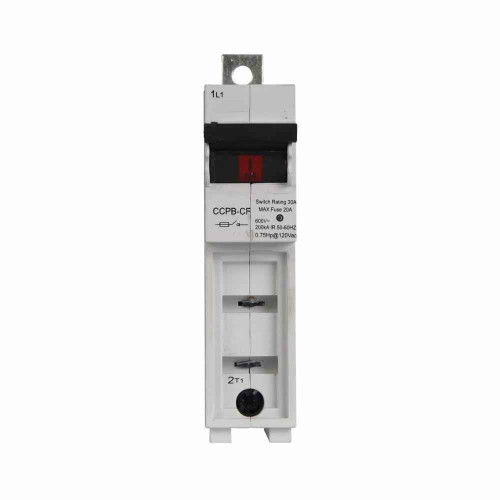 Bussmann CCPB-1-30CF Eaton series CCPB UL98 fusible disconnect, Finger Safe, Lock-On provision, 600V, 30A, UL98 fusible disconnect, Single-pole, Class CF, 200KA