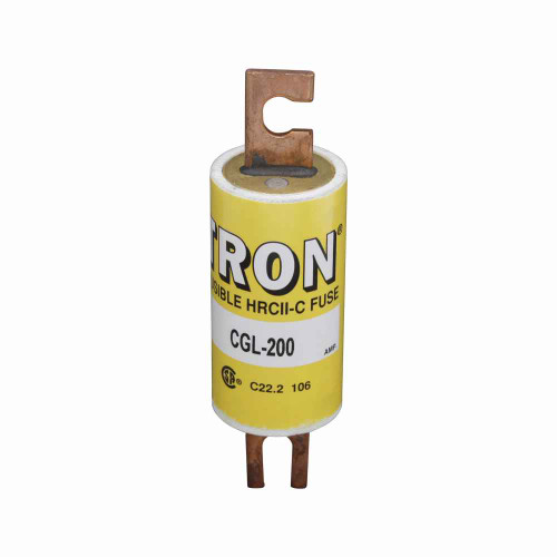 Bussmann CGL-175 Eaton series Tron CGL HRC form II Class C fuse, 175A, 200 kAIC Vac, 40 kAIC Vdc, Non Indicating, Current-limiting, HRC Form II