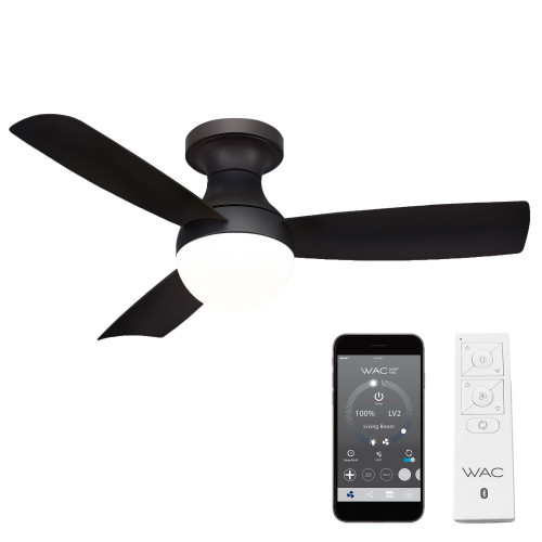 WAC Smart Fans WAC-F-004L Orb 3-Blade Smart Flush Mount Ceiling Fan