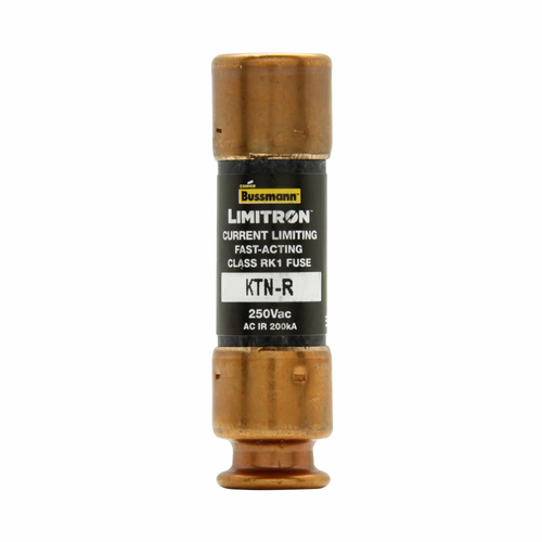 Bussmann KTN-R-3 Eaton series KTN-R fuse, LIMITRON Fast-acting fuse, 70/30 brass end cap, Panelboards, 3 A, 1, Class RK1, Non-indicating, Ferrule end x ferrule end, Melamine glass tube, Standard, 250 V