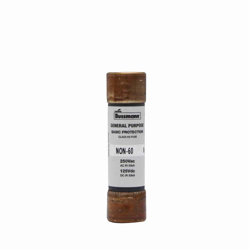 Bussmann NON-50 Eaton series NON fuse, Supplemental one-time fuse, Non current limiting, Light duty circuit locations, 50 A, Class H, Non-indicating, Ferrule end x ferrule end, 50 kAIC at 125 Vdc,50 kAIC at 250 Vac, Standard, 10, 250 V, 125 Vdc