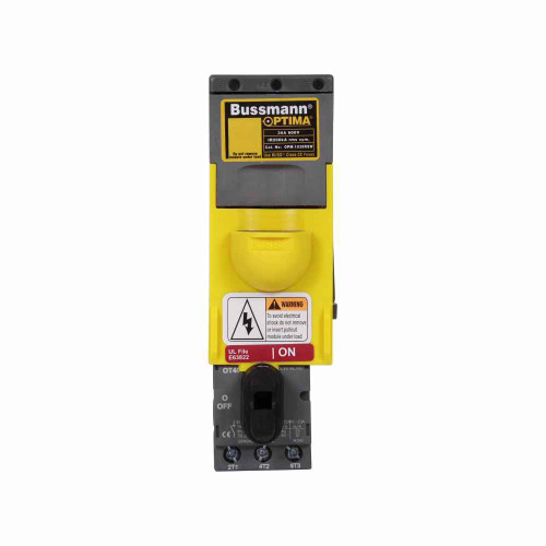 Bussmann OPM-1038SW Eaton series Optima fuse holders, 600V (UL/CSA), 660V (IEC), 30A (UL/CSA), 32A (IEC), #8-18 AWG stranded, #10-18 AWG solid, Three-pole, SW