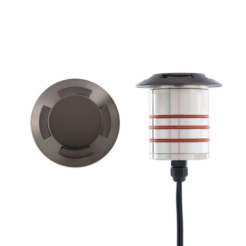 WAC Lighting WAC-2101 LED 2in 12V Round Beveled Quad Directional Top Inground Indicator Light