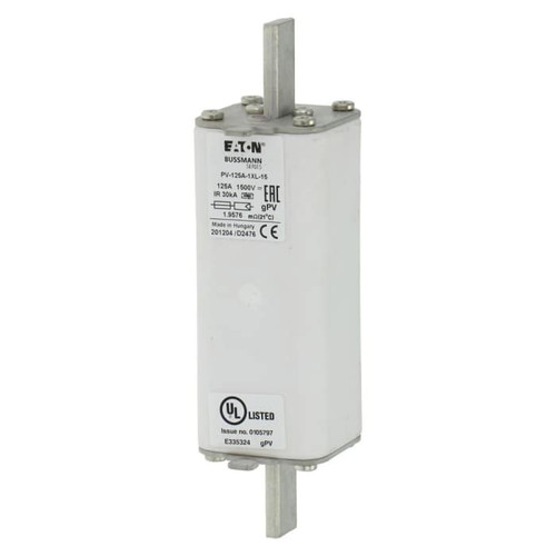 Bussmann PV-125A-1XL-15 High-Speed gPV Fuse-Link, 125A, 1500VDC, 51 x 189 mm