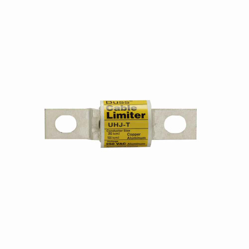 Bussmann UHJ-M Eaton series UHJ cable limiter, 100 kAIC, Center bolt end X offset bolted end, Copper: 3/0 AWG, Aluminum: 250 kcmil, Non Indicating Bussmann UHJ-M Eaton series UHJ cable limiter, 100 kAIC, Center bolt end X offset bolted end, Copper: 3/0 AWG, Aluminum: 250 kcmil, Non Indicating