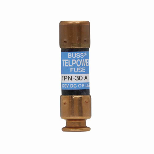 Bussmann TPN-6 Eaton series TPN telecommunication fuse, 170 Vdc, 6A, 100 kAIC, Non Indicating, Current-limiting, Silver-plated terminal