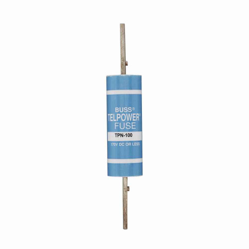 Bussmann TPN-90 Eaton series TPN telecommunication fuse, 170 Vdc, 90A, 100 kAIC, Non Indicating, Current-limiting, Silver-plated terminal
