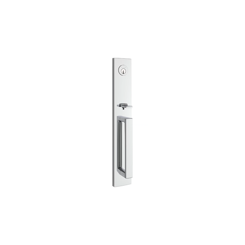 Baldwin Reserve FDSANXSQUCQE Full Dummy Santa Cruz Handleset with Square Lever and Contemporary Square Escutcheon with 6AL Latch and Dual Strike