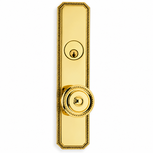 Omnia D25430A 430 Knob and 25000 Plate Single Cylinder Mortise Lockset with 3-5/8" Center-to-Center Spacing