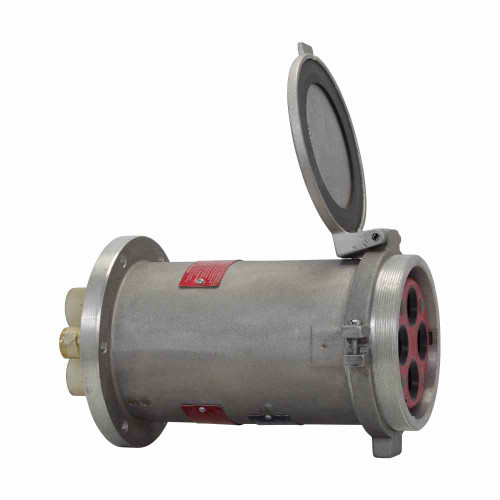 Crouse-Hinds AR40312 Eaton series Arktite AR receptacle, 400A, Three-wire, three-pole, 50-400 Hz, Style 1, Copper-free aluminum, Spring door, 600 Vac/250 Vdc, 1.25"