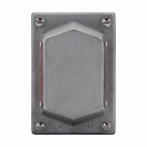 Crouse-Hinds DSD957 Eaton series DSD blank cover and device sub-assembly, Feraloy iron alloy, Blank cover, no operators