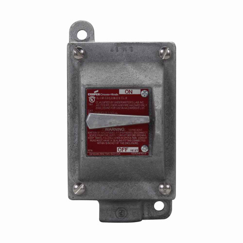 Crouse-Hinds EFD21105 Eaton series EFD circuit breaker, 20A, Bolted/ground joint cover construction, Feraloy iron alloy, Square D breaker, Single-gang, Single-pole, Dead end, 3/4", 120/240 Vac