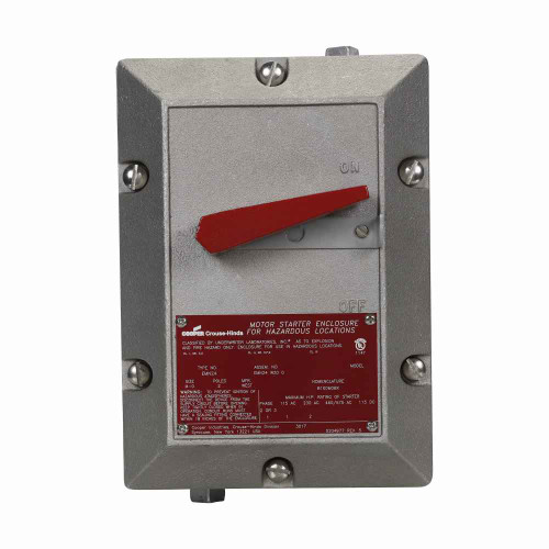 Crouse-Hinds EMN24 Eaton series EMN manual line starter enclosure, Without starter, Copper-free aluminum