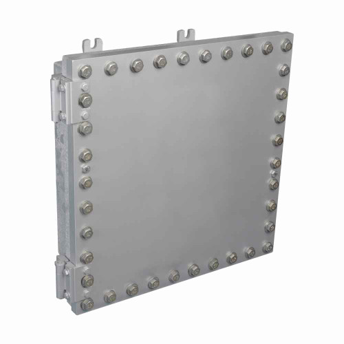 Crouse-Hinds EJB161608 S598 Eaton series EJB junction box, 16" x 16" x 8", With hinge, Copper-free aluminum, Hinges mounted on left side, Style C