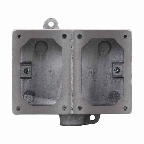 Crouse-Hinds EDS372 Eaton series FlexStation EDS back box, Feraloy iron alloy, Two-gang, Dead end, 1"