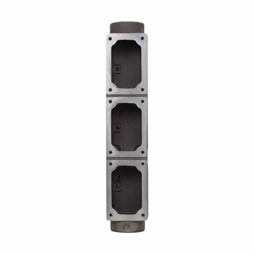 Crouse-Hinds EDSCM63 Eaton series EDSCM modular control device body, With two 2" hubs and two 1-1/4" hubs, Copper-free aluminum, Three-gang tandem, Through feed, 2", DSD device cover sub-assemblies Crouse-Hinds EDSCM63 Eaton series EDSCM modular control device body, With two 2" hubs and two 1-1/4" hubs, Copper-free aluminum, Three-gang tandem, Through feed, 2", DSD device cover sub-assemblies