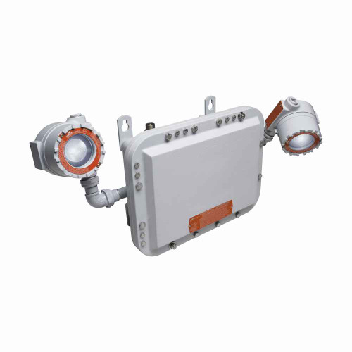Crouse-Hinds ELPSM22 EXS GB Eaton series Light-Pak ELPS emergency lighting system, 50/60 Hz, 120-277 Vac input voltage, LED, Red letter color, Copper-free aluminum, 1 lamp head, Single sided, 12 Vdc output voltage, Group B rated, 12W