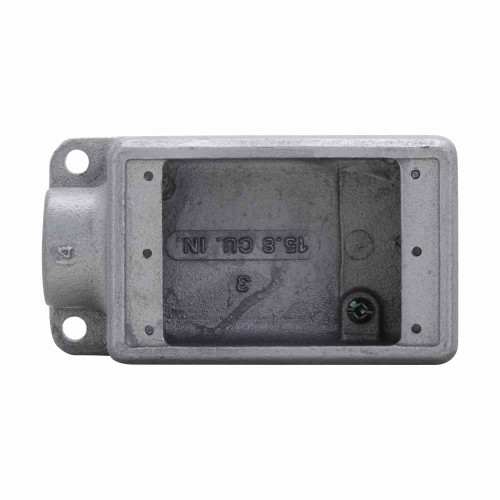 Crouse-Hinds FD3 SA Eaton series Condulet FD device box, Deep, Copper-free aluminum, Single-gang, 1"
