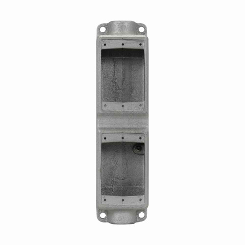 Crouse-Hinds FSC27 Eaton series Condulet FS device box, Shallow, Feraloy iron alloy, Two-gang, tandem, C shape, 3/4"