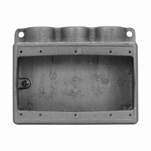 Crouse-Hinds FSS23 Eaton series Condulet FS device box, Shallow, Feraloy iron alloy, Three-gang, S shape, 3/4"