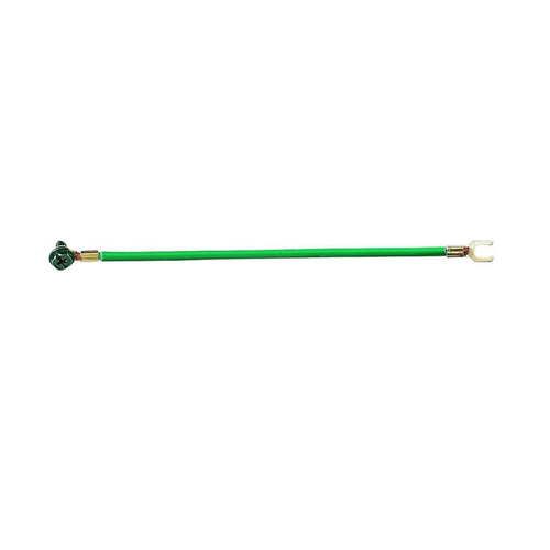 IDEAL Industries 30-3413 Stranded Wire Grounding Tail, 12 AWG Stranded, 12" Tail w/#10 Fork, #10 Ring & Ground Screw, Pack of 1,000