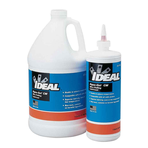 Ideal Industries Aqua-Gel CW Cable Pulling Lubricant, 1-Quart Squeeze Bottle, Cold Weather Formula
