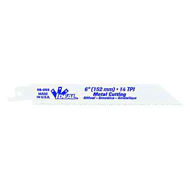 IDEAL Industries 36-059 Recip. Blade, Metal Cutting, 6 x 3/4 x .035, 14 TPI