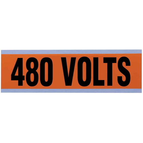 IDEAL Industries 44-314 Voltage & Conduit Marker Card, "480V", Large