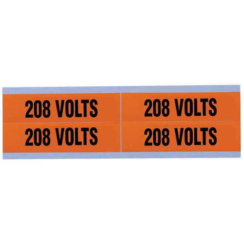 IDEAL Industries 44-355 Voltage & Conduit Marker Card, "208V", Medium, 100 Pack