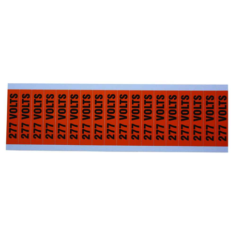 IDEAL Industries 44-410 Voltage & Conduit Marker Card, "277V", Small, 100 Pack