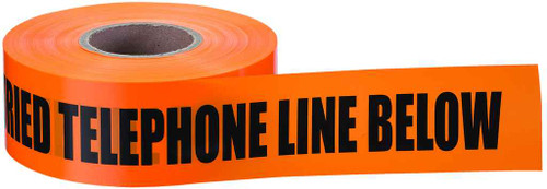IDEAL Industries 42-103 Non-Detect Underground "Caution Buried Telephone Line", Orange, 3" x 1,000'