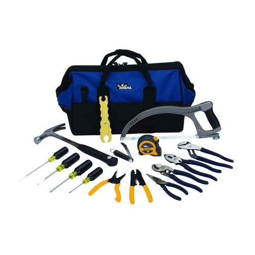 IDEAL Industries 35-808 Large Mouth Bag Tool Kit, 18", 16-Piece