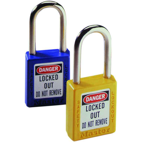 IDEAL Industries 44-912 Padlock, 1-1/2" Shackle, Blue, w/Key