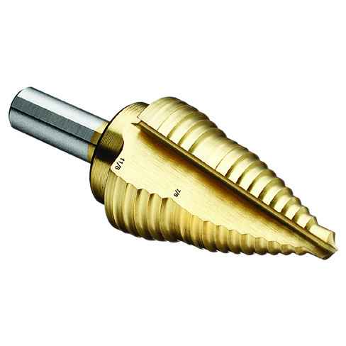 Ideal Industries Step Drill Bit 1/4" - 1-1/8" with Titanium Nitride Coating