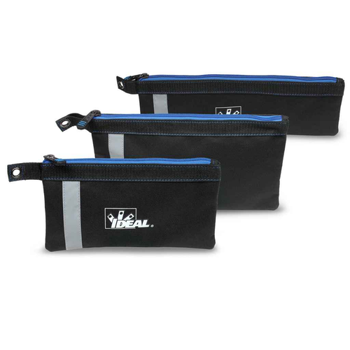 IDEAL Industries 37-053 IDEAL® Pro Series Flat Zipper Pouch, 3-Pack