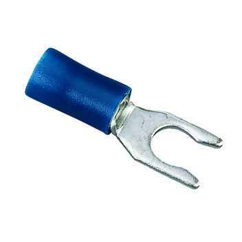 Ideal Industries Vinyl Insulated Snap Spade Terminals 16-14 AWG #6 Stud Professional Electrical Connectors, 100 Pack