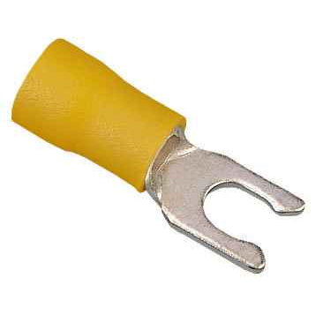 IDEAL Industries 83-7101 Vinyl Insulated Snap Spade Terminal, 12-10 AWG, 1/4" Stud, Bx 25, 100 Pack
