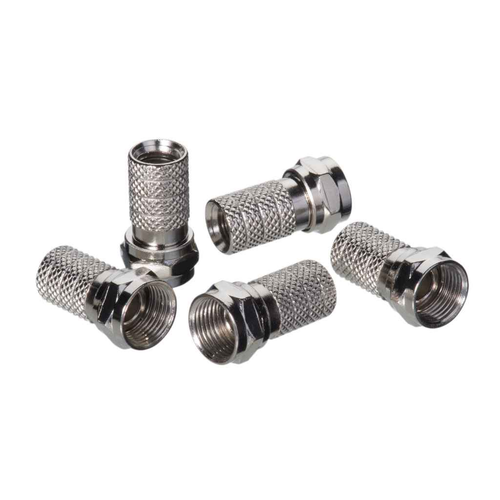 Ideal Industries RG-59 F Hex Crimp Connectors 75� Coaxial Cable Termination Kit - 100 Pack