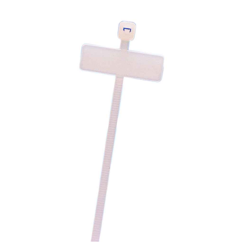 IDEAL Industries IT2SID-C Cable Tie, Identification, 8", 50 lb., Natural, 100/Bag